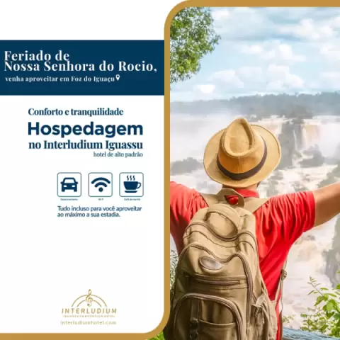 Imagem representativa: Hospedagem Feriado da Padroeira de Curitiba no Interludium | Foz do Iguaçu, PR