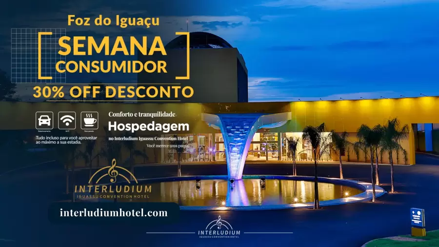 Hospedagem Semana do Consumidor com 30% OFF em Foz do Iguaçu