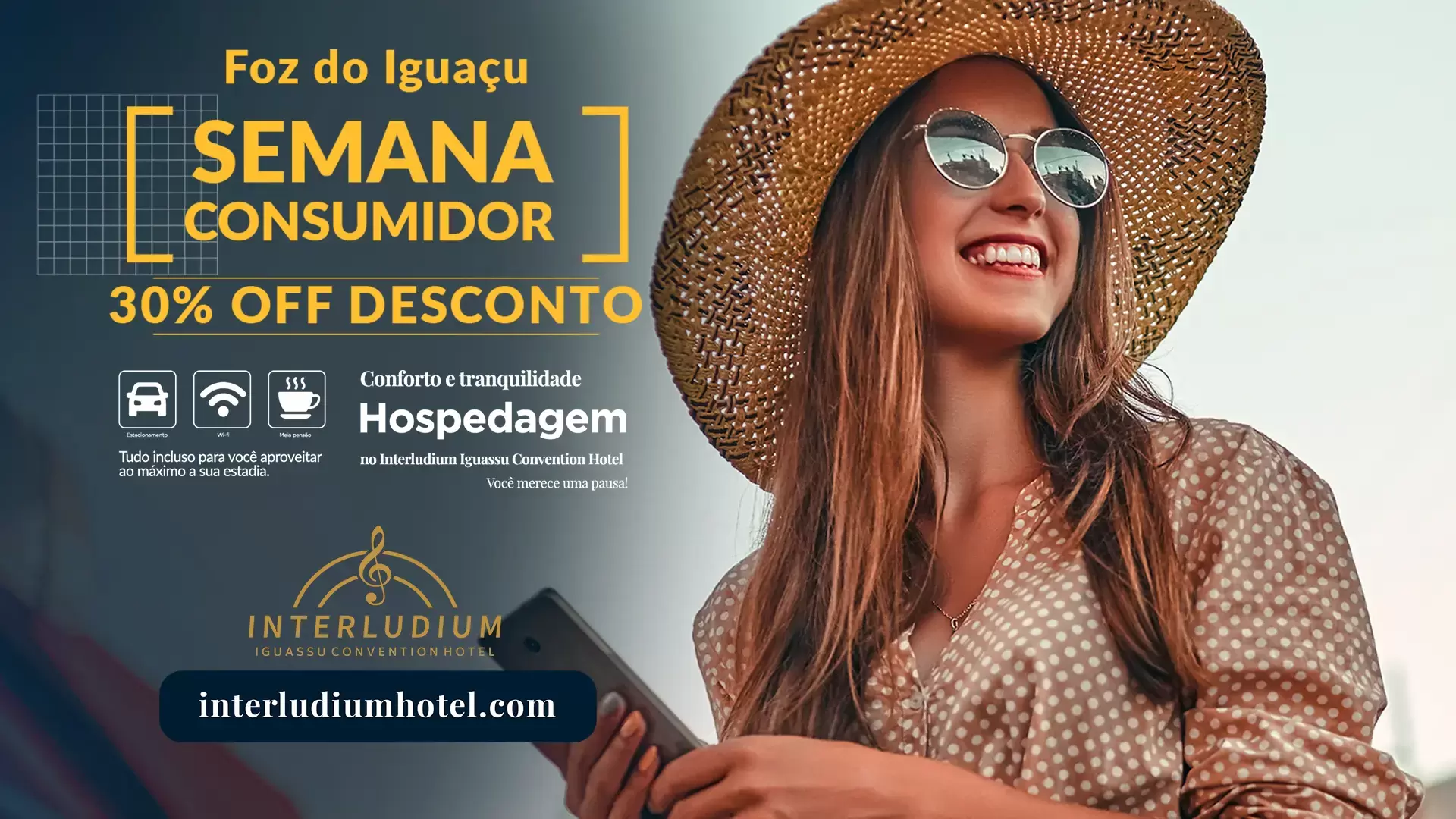 Hospedagem Semana do Consumidor com 30% OFF em Foz do Iguaçu