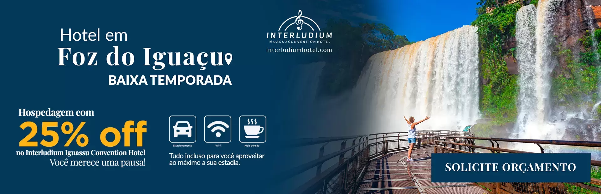 Hospedagem com 25% OFF na Baixa Temporada em Foz do Iguaçu